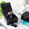Medium Gift Boxes with Bow and Shredded Paper Fill, Pack of 2 (Black 8 inch Box) for Weddings, Graduations, Birthdays, Father's Day, Groomsmen Gifts, All Occasion